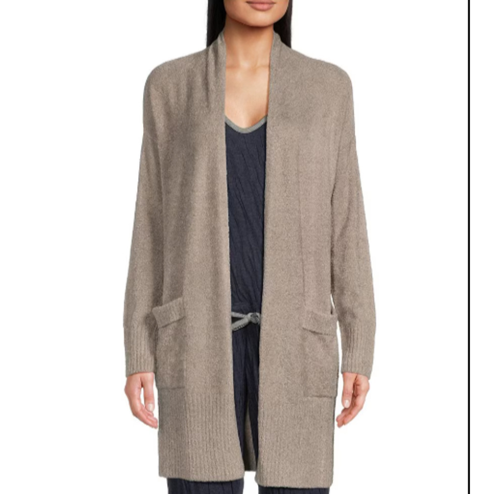 Barefoot Dreams Sweater Womens XS CozyChic Lite Open Front Cardigan Pockets